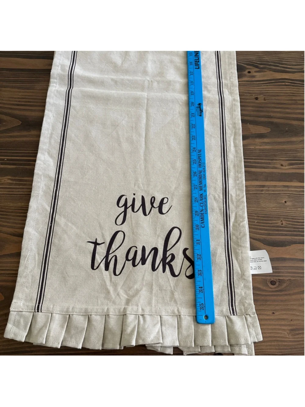 Hobby Lobby Give Thanks Table Runner Beige Black Farmhouse Thanksgiving